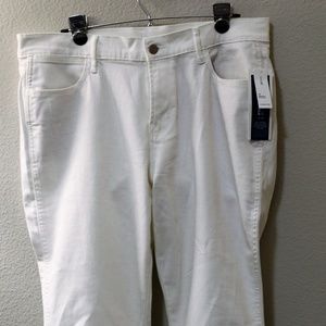 Micro-Flare Midrise White Jeans